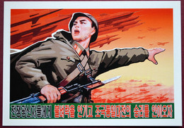 Nord Korea Postkarte Anti Amerikanische Communist Propaganda North Korea DPRK (341) - Corea Del Norte