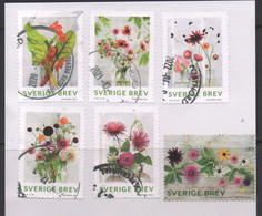 Zweden 2021 Yv 3360-65 Bloemen, Reeks Mooi Gestempeld - Used Stamps