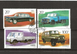 China 1996   Domestic Automotive Industry, Cars, Trucks Mi 2728 - 2731 Cancelled(o) - Usati