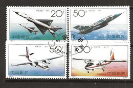 China 1996   Domestic Aviation Industry (I), Planes, Aircrafts, Mi  2698 - 2701 Cancelled(o) - Used Stamps