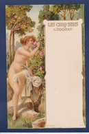 CPA Erotisme Nude Femme Nue Nu Féminin Art Nouveau Litho Non Circulé Dos Non Séparé - Women