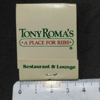 Caja Matchbox Fósforos Tony Roma’s Restaurant – Origen: USA – Completa - Boites D'allumettes