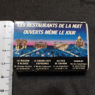 Caja Matchbox Fósforos Les Restaurants De La Nuit – Origen: Francia – Con Fósforos - Boites D'allumettes