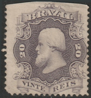 Brazil 1866 Sc 54a Bresil Mi 24 Yt 24 MNG(*) Dull Violet Trimmed At Top - Nuevos