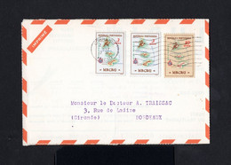 2286-MACAU-CHINA-AIRMAIL COVER LETTER MACAO To BORDEAUX (france) 1957.Portugal Colonies.ENVELOPPE Aerien - Storia Postale