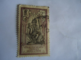 INDIA   FRANCE USED STAMPS  WITH POSTMARK - Other & Unclassified