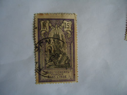 INDIA   FRANCE USED STAMPS 1903   15C  WITH POSTMARK - Otros & Sin Clasificación