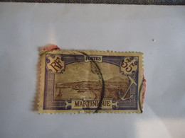 MARTINIQUE  FRANCE USED STAMPS 1908 PORT  WITH POSTMARK - Autres & Non Classés