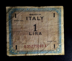 A7  ITALIE   BILLETS DU MONDE   ITALIA  BANKNOTES  1  LIRE 1943 - [ 9] Collections