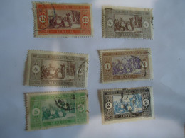 SENEGAL   FRANCE  COLONIES  6  USED  STAMPS 1906  MARKET - Other & Unclassified