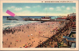 ATLANTIC CITY, New Jersey, USA, Bathing Beach Scene - Atlantic City