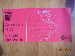 American Rice Around The World. Rice Council For Market Development 1966. Sunnyside, Pretoria, South Africa - Americana