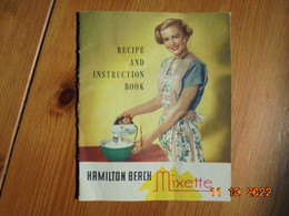 Hamilton Beach Mixette : Recipe And Instruction Book. - American (US)