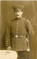 Véritable Document Photo Allemande/ Portrait Soldat Mit Bajonett Koppelschloss/Boucle/baïonnette  -14/18 - 1914-18