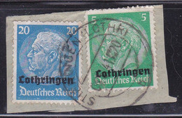 LORRAINE,  N° , 26+32 Sur Fragment  Cote 3€ (220907/9.2) - Used Stamps