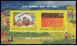 India 2014 INDIA - SLOVENIA JOINT ISSUE MINIATURE SHEET MS MNH - Andere & Zonder Classificatie