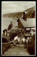 Ref 1579 - 1929 Real Photo Postcard - Rose Cottage Clovelly Devon - 1d PUC Stamp - Clovelly