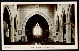 Ref 1579 - Real Photo Postcard - Interior Of Kenilworth Parish Church - Warwickshire - Autres & Non Classés