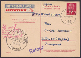 P 65 A, Luftpost-Drucksache, Aus Wien Retour - Postcards - Used