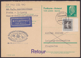 P 73 A, Per Luftpost Aus Prag Retour, Portogerecht - Postcards - Used