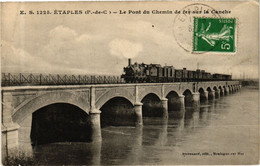 CPA ÉTAPLES - Le Pont Du Chemin De Fer Sur La Canche (267912) - Etaples