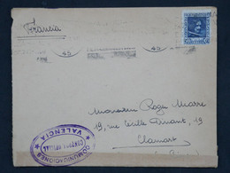 BH19 ESPANA BELLE LETTRE CENSUREE 1945 VALENCIA A CLAMART+ + AFFRANCH. INTERESSANT - Republikeinse Censuur