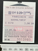 Berlin Fahrschein Normaltarif/ 1996 - Europe