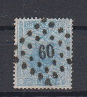 BELGIË - OBP - 1865/66 - Nr 18A  (PT 60 - (BRUXELLES) - Coba + 1.00 € - Oblitérations à Points