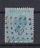 BELGIË - OBP - 1865/66 - Nr 18A  (PT 58 - (BRUGES) - Coba + 1.00 € - Postmarks - Points