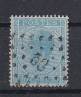 BELGIË - OBP - 1865/66 - Nr 18A  (PT 58 - (BRUGES) - Coba + 1.00 € - Puntstempels