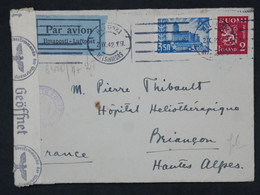 BH19 SUOMI FINLANDE  BELLE LETTRE CENSUREE RRR 1942 HELSINSKI A BRIANCON FRANCE ++ + AFFRANCH. INTERESSANT - Altri & Non Classificati