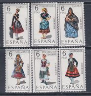 Espagne  N° 1606 / 09B XX  Costumes Féminins ( VII). La Série Des 6 Valeurs Sans Charnière, TB - Nuevos