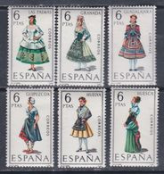 Espagne  N° 1524 / 29 XX  Costumes Féminins ( IV). La Série Des 6 Valeurs Sans Charnière, TB - Nuevos