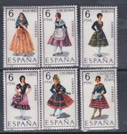 Espagne  N° 1455 / 60 XX  Costumes Féminins ( II ). La Série Des 6 Valeurs Sans Charnière, TB - Nuevos