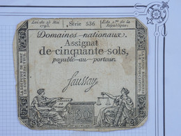 BH19 FRANCE  ASSIGNAT 50 SOLS ++++ - Assegnati