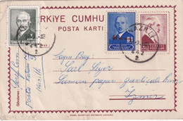 TURQUIE  ENTIER POSTAL/GANZSACHE/POSTAL STATIONARY CARTE DE NAZILI 1948 - Postwaardestukken