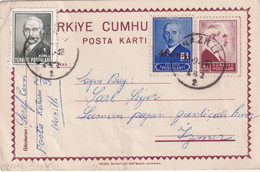 TURQUIE  ENTIER POSTAL/GANZSACHE/POSTAL STATIONARY CARTE DE NAZILI 1948 - Ganzsachen