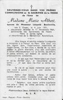 ORGEO ..-- Mme Marie ALBERT , épouse De Mr Léopold BOCLINVILLE , Née En 1911 , Décédée En 1964 . - Bertrix