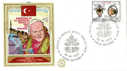 Visite Pape Jean-Paul II 1979 Turquie Turchia Turkye - Départ Du Vatican - Maschinenstempel (EMA)