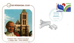 Visite Pape Jean-Paul II 1980 - UNESCO Paris - Maschinenstempel (EMA)