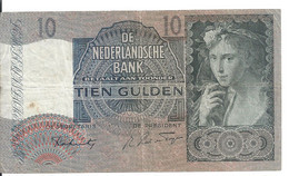 PAYS-BAS 10 GULDEN 1942 VF P 56 B - 10 Florín Holandés (gulden)