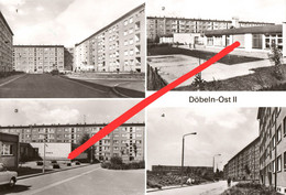 AK Döbeln Ost II Neubaugebiet Wohngebiet Wilhelm Pieck Straße Kindergarten Leninplatz Leninstraße Unnaer Straße DDR - Döbeln