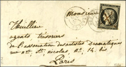 Plume + Càd T 15 BESANÇON (24) 1 JANV. 49 / N° 3 (leg Def) Sur Lettre Avec Texte Daté Du 1 Janvier 1849 Pour Paris. - TB - 1849-1850 Cérès