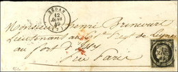Càd T 15 SEDAN (7) 12 JANV. 49 / N° 3 Sur Devant De Lettre Pour Paris. - TB / SUP. - R. - 1849-1850 Ceres