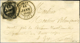 Càd T 14 CORPS (37) 16 JANV. 1849 / N° 3 Sur Devant De Lettre Pour Gap. - TB. - R. - 1849-1850 Cérès