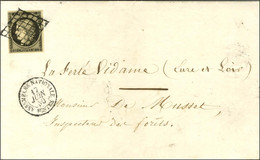 Grille / N° 3 Belle Marge Càd ASSEMBLÉE NATIONALE / POSTES Sur Lettre Pour La Ferté Vidame. 1850. - SUP. - R. - 1849-1850 Ceres