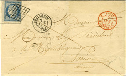 Grille / N° 4 Petit Bdf Càd T 15 ENSISHEIM (66) Sur Lettre Adressée Au Président De La République à Paris, Au Recto Cach - 1849-1850 Cérès