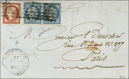 Grille Sans Fin / N° 4 Paire, Belle Marge + N° 6 Càd BASSE-TERRE / (GUADELOUPE) Sur Lettre Pour Paris. Très Rare Usage D - 1849-1850 Ceres