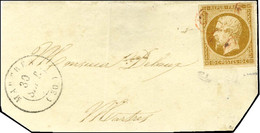 OR Rouge (3 Frappes) / N° 9 Càd T 15 MARTRES (30) Sur Devant De Lettre Locale. - TB. - R. - 1852 Louis-Napoleon