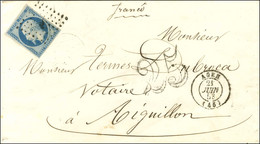 PC 9 / N° 10 Càd T 15 AGEN (45) Sur Lettre 2 Ports Insuffisamment Affranchie Pour Aiguillon, Taxe 25 DT. 1853. - SUP. - 1852 Louis-Napoleon